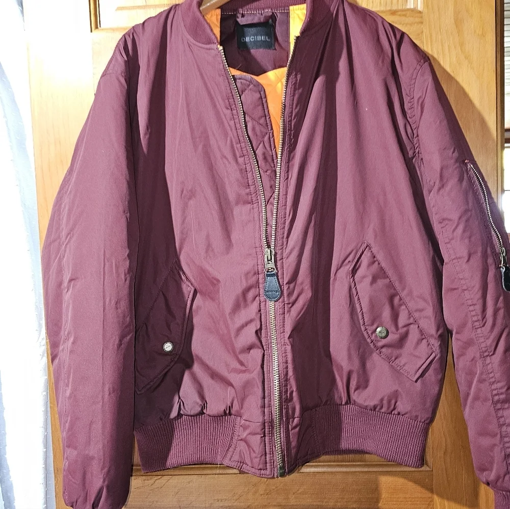 Oberkill Men's Maroon Bomber Jacket - Picture 1 of 10